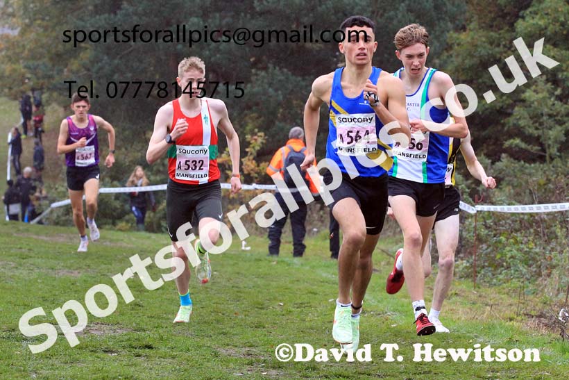 Junior Men, 2022 National Cross Country Relays, Berry Hill Park, Mansfield.  Photo: David T. Hewitson/Sports for All Pics